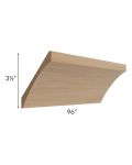 Township Rift Oak 8' Large Curved Crown Molding