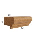 Artisan Walnut Shaker 96" Light Rail Molding 1