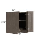Natural Grey Shaker 33" Lazy Susan Base Cabinet