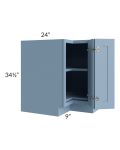 Sky Blue Shaker 33" Lazy Susan Base Cabinet