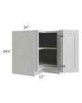 Heather Grey Shaker 36" Lazy Susan Base Cabinet