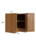 Artisan Walnut Shaker 36" Lazy Susan Base Cabinet