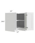 Imperial Cloud 24x36 Corner Wall Cabinet (No Door) To Be Used With A Glass Door