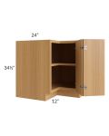 Portland Sand 36" Corner Base Cabinet with 1 Fixed Shelf 