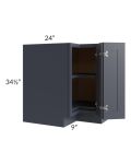 Midtown Indigo Shaker 33" Lazy Susan Base Cabinet