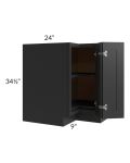 Midtown Black Shaker 33" Lazy Susan Base Cabinet