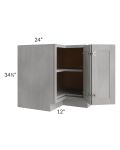 Gramercy Grey Mist 36" Lazy Susan Base Cabinet