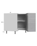 Euro Grey 36" Lazy Susan Base Cabinet