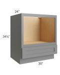 Stratton Dark Grey Shaker 30" Microwave Base Cabinet