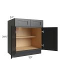 Onyx Black Shaker 30" Base Cabinet 