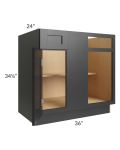 Onyx Black Shaker 36" Blind Corner Base Unit