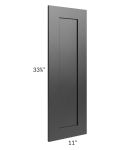 Onyx Black Shaker 12x36 Wall Decorative Panel