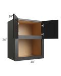 Onyx Black Shaker 30x36 Microwave Cabinet
