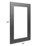 Onyx Black Shaker 18x30 Glass Door
