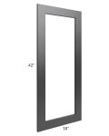 Onyx Black Shaker 18x42 Glass Door