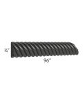 Onyx Black Shaker 8' Rope Molding