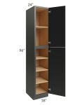 Onyx Black Shaker 18x96 Utility Cabinet