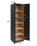 Onyx Black Shaker 24x84 Utility Cabinet
