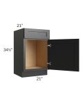 Onyx Black Shaker 21" Vanity Sink Base Cabinet