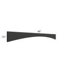 Onyx Black Shaker 48" Arched Valance