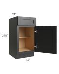 Onyx Black Shaker 18" Vanity Base Cabinet