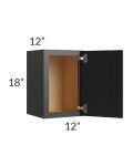 Onyx Black Shaker 12x18 Wall Cabinet