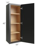 Onyx Black Shaker 15x42 Wall Cabinet