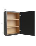 Onyx Black Shaker 21 x30 Wall Cabinet