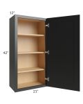 Onyx Black Shaker 21 x42 Wall Cabinet