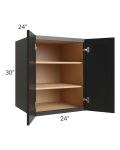 Onyx Black Shaker 24x30x24 Split Pantry Wall Cabinet