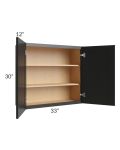Onyx Black Shaker 33x30 Wall Cabinet