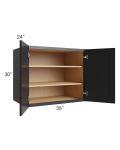 Onyx Black Shaker 36x30x24 Split Pantry Wall Cabinet