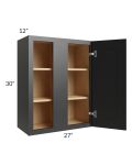 Onyx Black Shaker 27x30 Blind Corner Wall Cabinet