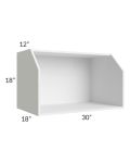 Stratton White Shaker 30x18 Microwave Wall Cabinet