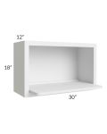 Asheville White Shaker 30x18 Microwave Wall Cabinet
