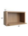 Asheville Rift Oak Shaker 30x18 Microwave Wall Cabinet