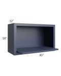 Bayville Blue 30x18 Microwave Wall Cabinet