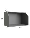 Stratton Dark Grey Shaker 30x18 Microwave Wall Cabinet