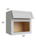 Tuscan Painted Grey 30x30x21 Microwave Wall Cabinet