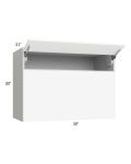 Milan White Matte 30x30x21 Microwave Wall Cabinet