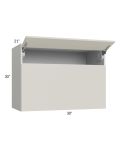 Milan Beige Matte 30x30x21 Microwave Wall Cabinet