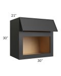 Vienna Black 30x30x21 Microwave Wall Cabinet