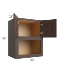Tuscan Kona Brown 30x36x21 Microwave Wall Cabinet