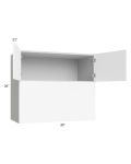 Milan White Matte 30x36x21 Microwave Wall Cabinet