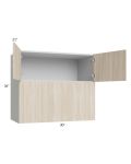 Milan Natural 30x36x21 Microwave Wall Cabinet