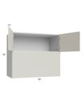 Milan Beige Matte 30x36x21 Microwave Wall Cabinet