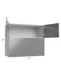 Milan Grey Gloss 30x36x21 Microwave Wall Cabinet