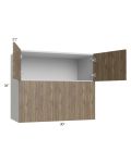 Milan Pecan 30x36x21 Microwave Wall Cabinet