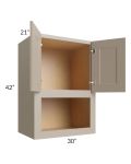 Tuscan Oyster 30x42x21 Microwave Wall Cabinet