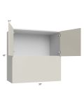 Milan Beige Matte 30x42x21 Microwave Wall Cabinet